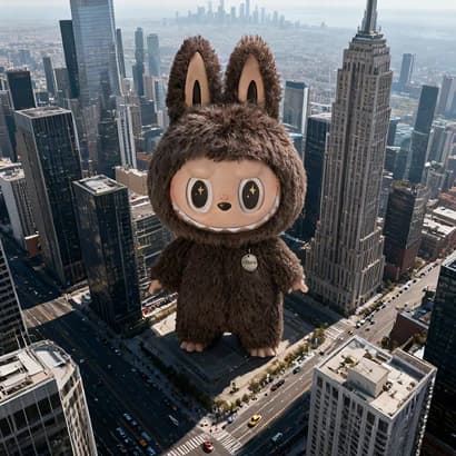 Turn your photo into a giant product in the city skyline